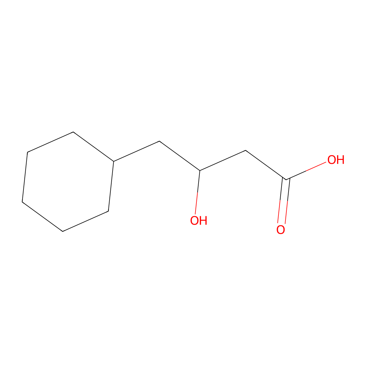 4-Cyclohexyl-3-hydroxybutanoic acid molecular structure, CAS 187101-75-3
