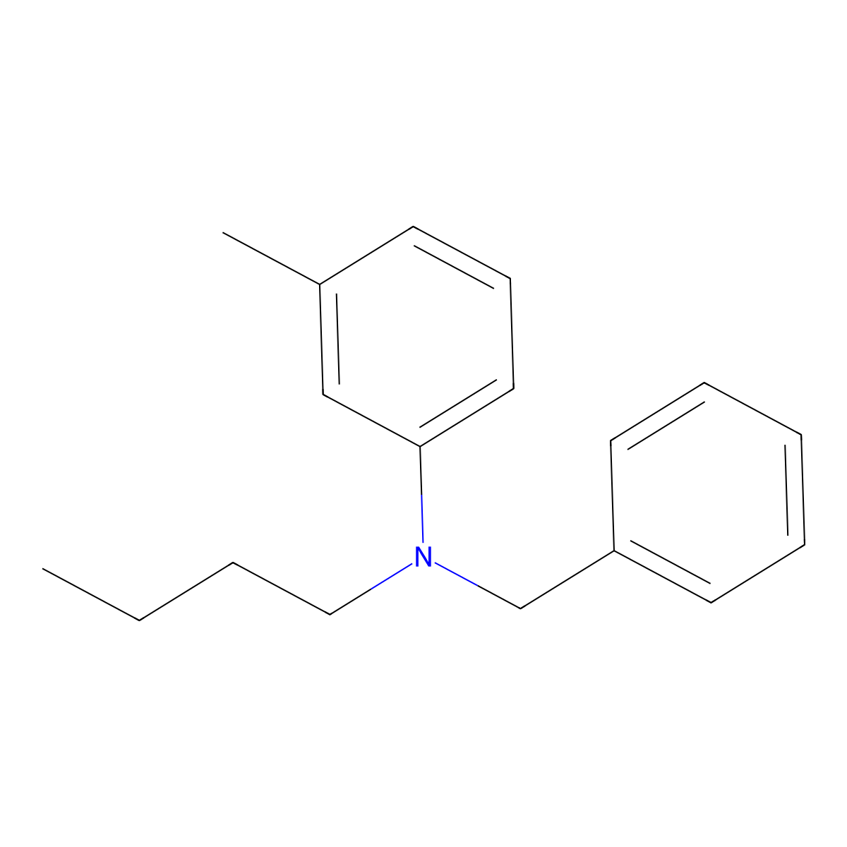 N-Benzyl-N-butyl-3-methylaniline molecular structure, CAS 187101-94-6