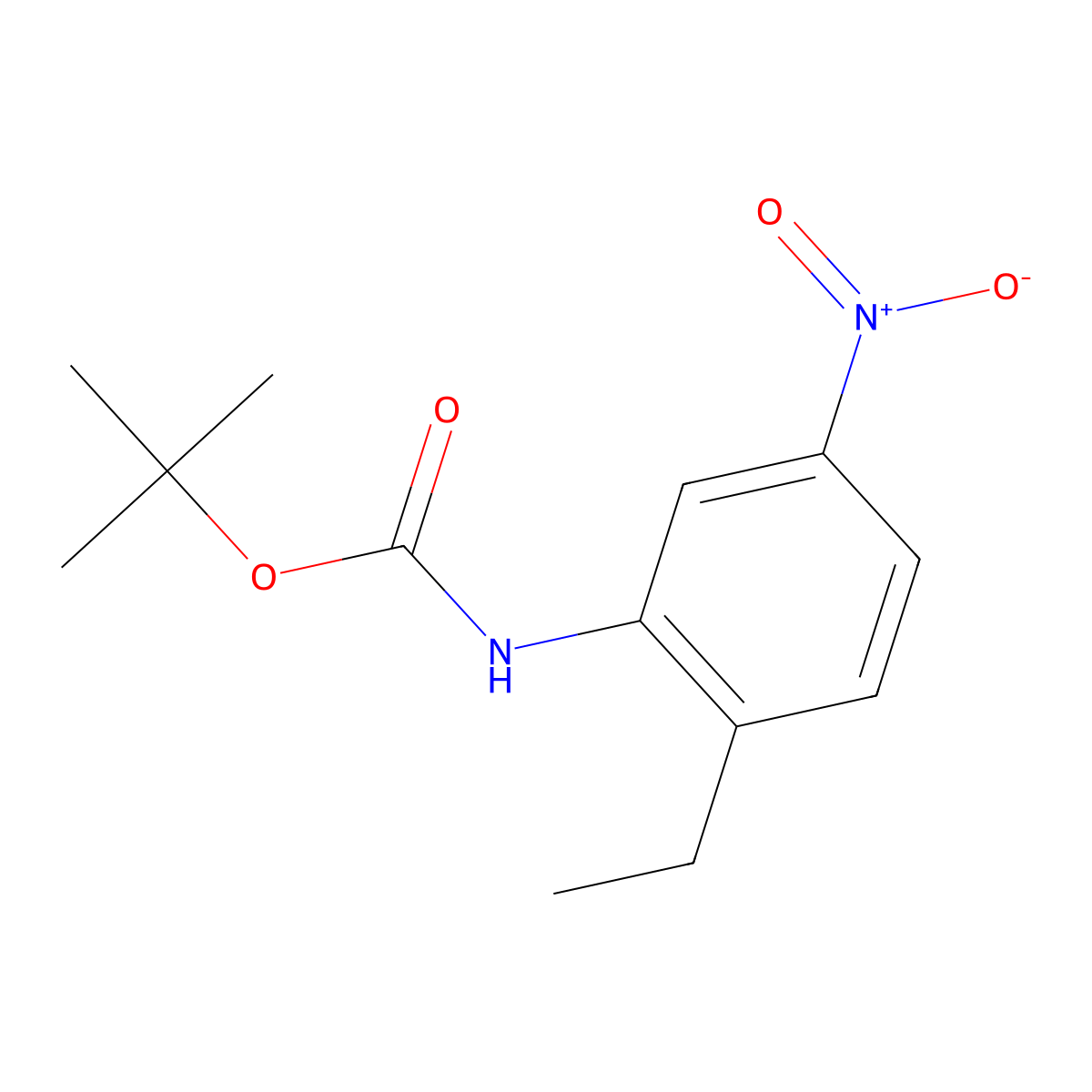 tert-butyl N-(2-ethyl-5-nitrophenyl)carbamate molecular structure, CAS 1871030-85-1