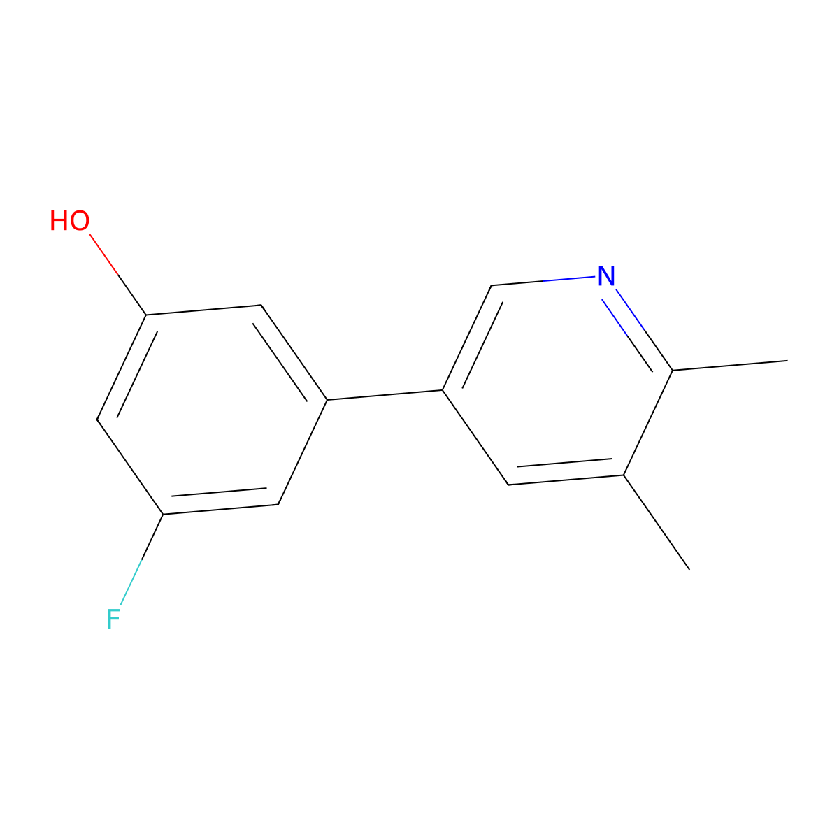 3-(5,6-Dimethyl-3-pyridinyl)-5-fluorophenol molecular structure, CAS 1871040-59-3