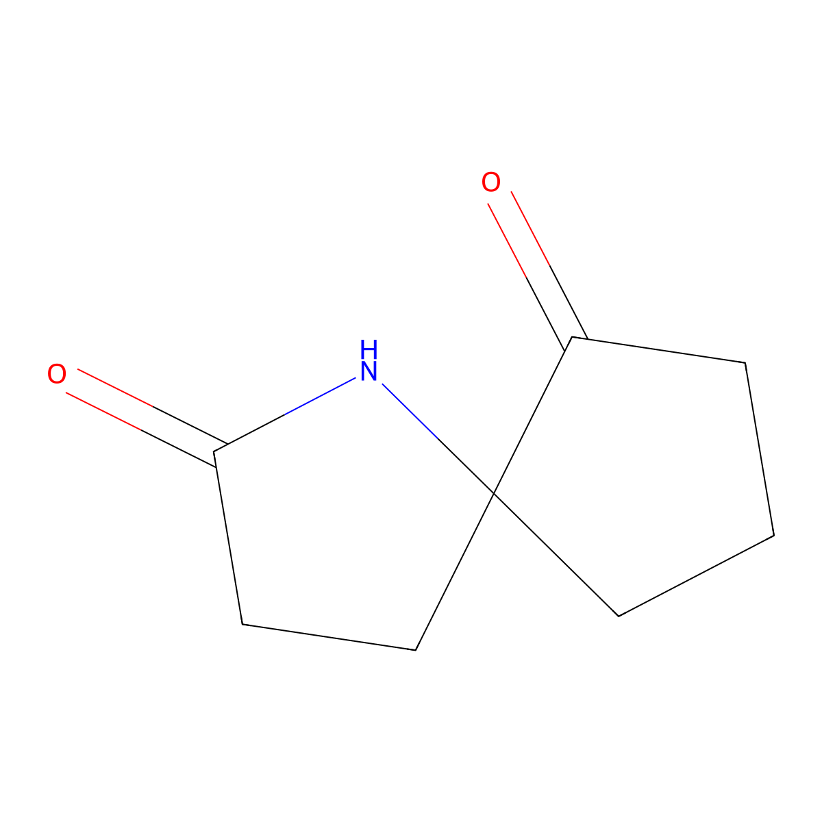 1-Azaspiro(4.4)nonane-2,6-dione, (5S)- molecular structure, CAS 187106-14-5