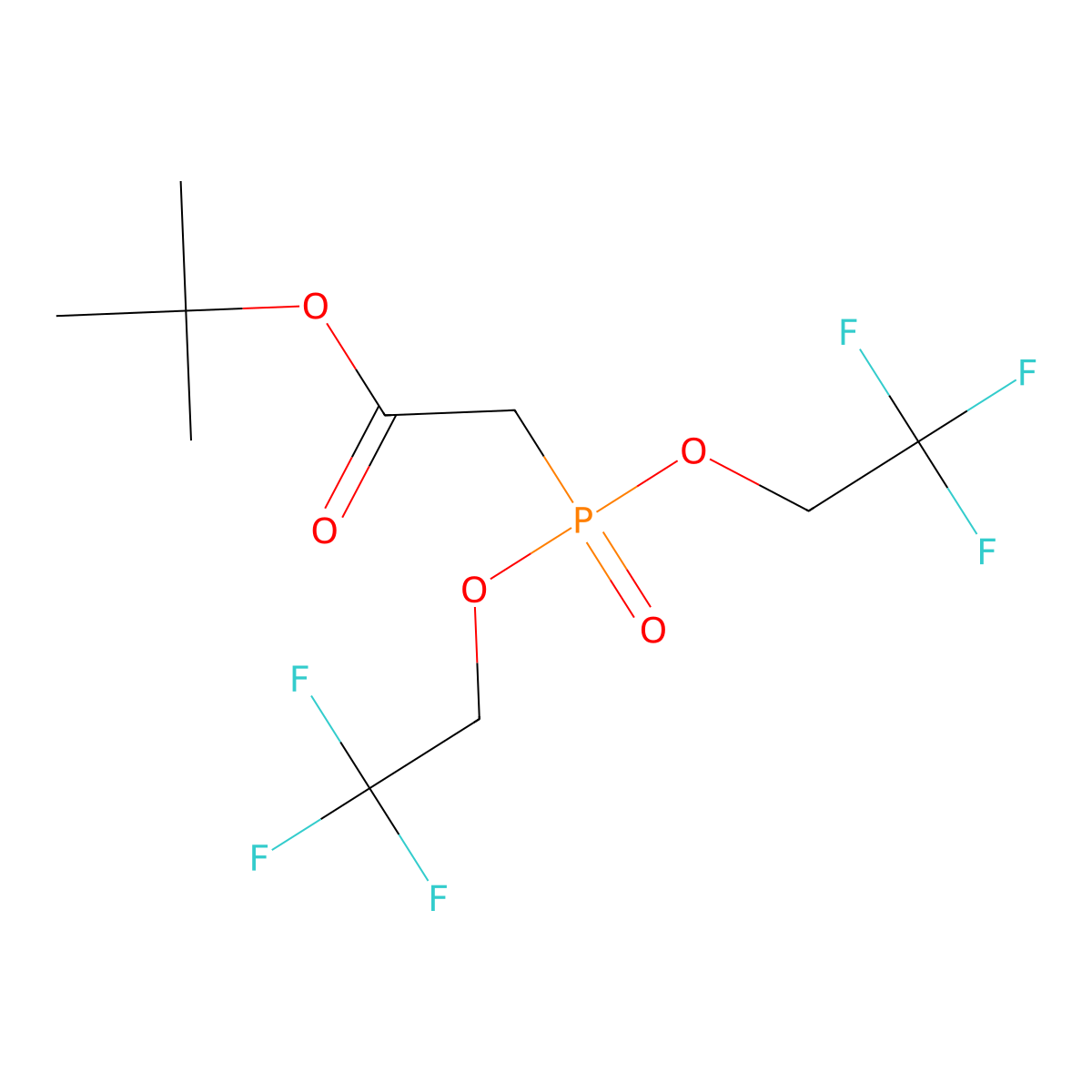 tert-Butyl 2-[Bis(2,2,2-trifluoroethoxy)phosphoryl]acetate molecular structure, CAS 187107-33-1