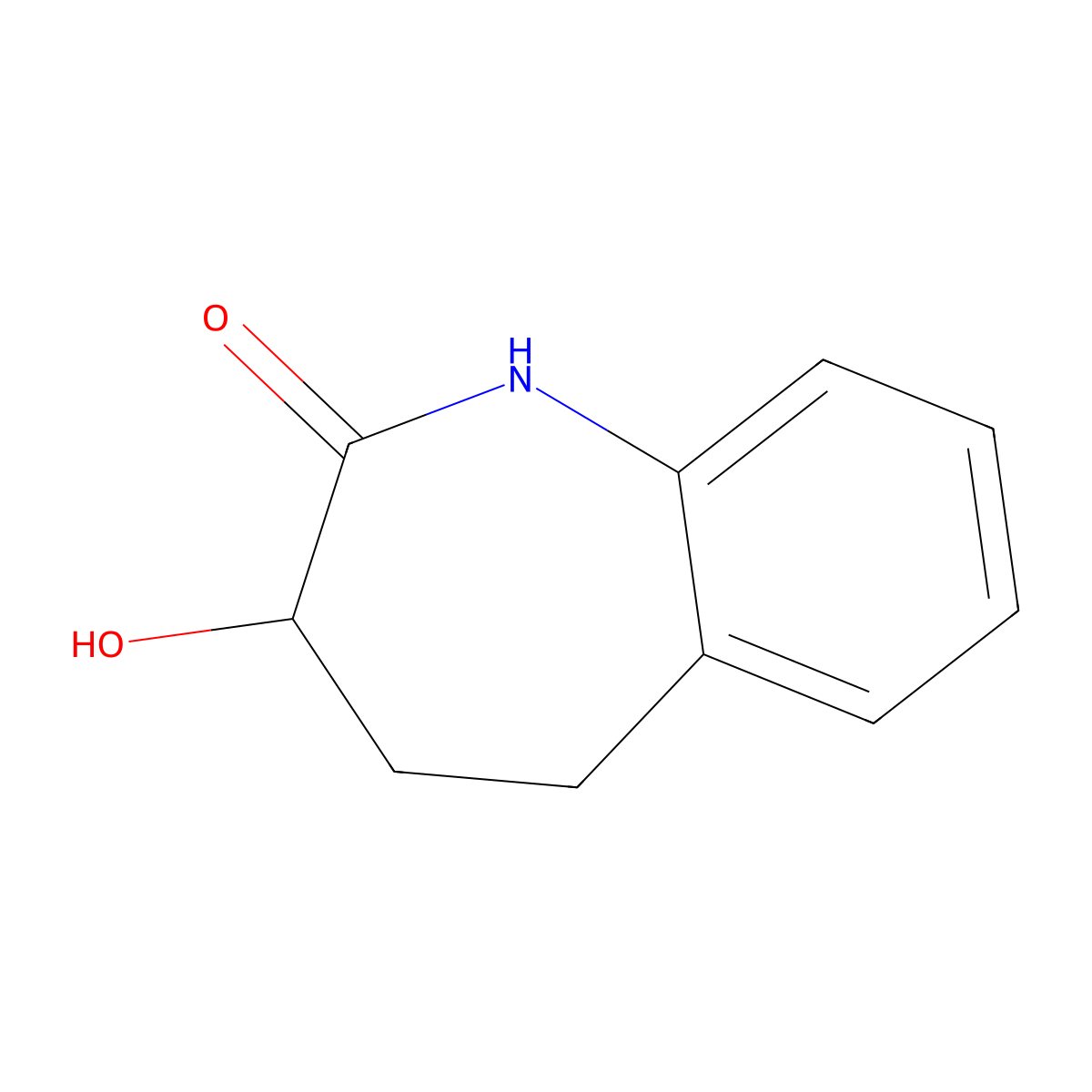 3-hydroxy-2,3,4,5-tetrahydro-1H-1-benzazepin-2-one molecular structure, CAS 187107-82-0