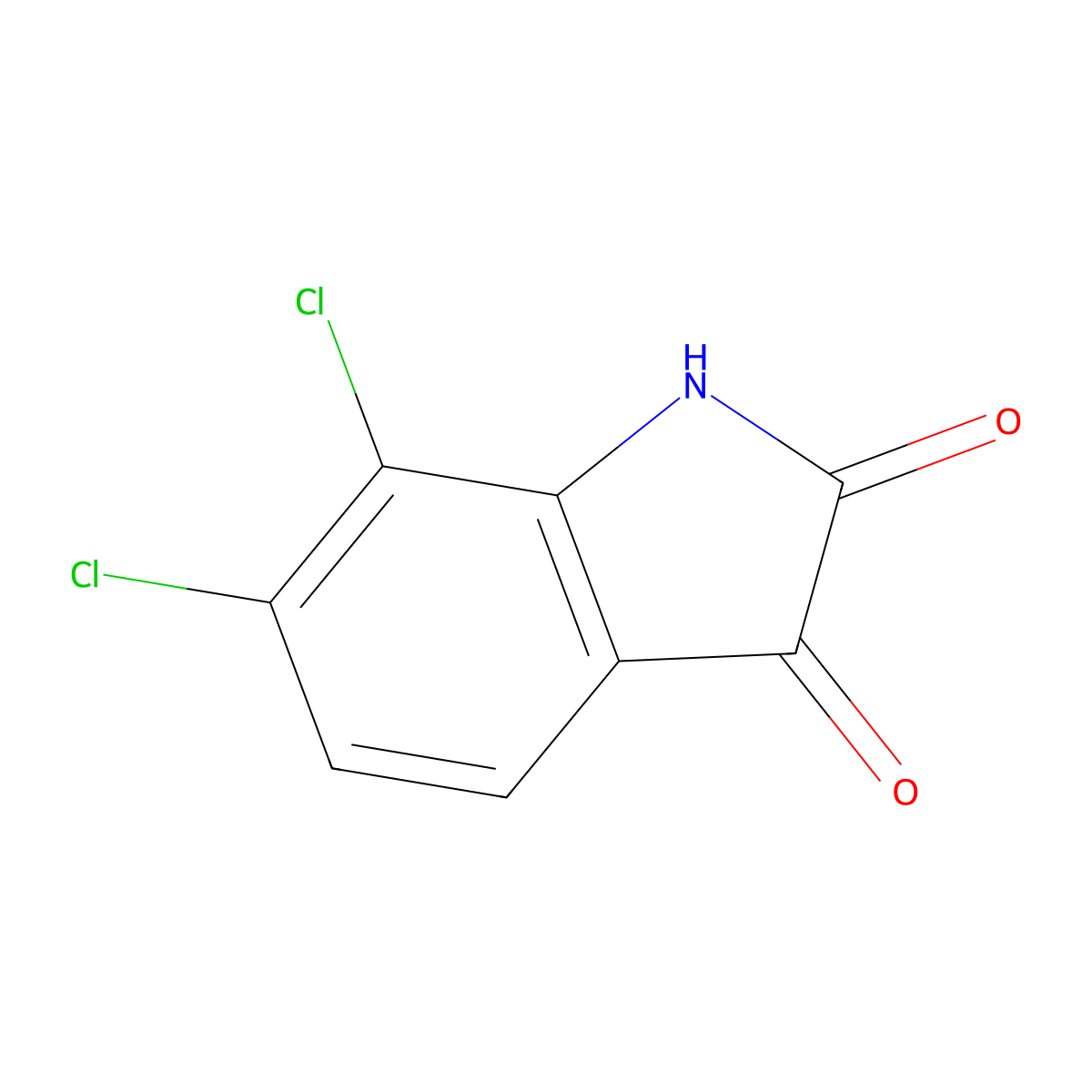 6,7-Dichloroisatin molecular structure, CAS 18711-12-1