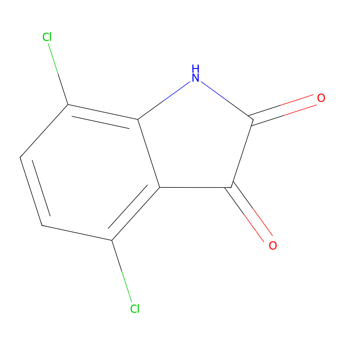 4,7-Dichloroisatin molecular structure, CAS 18711-13-2