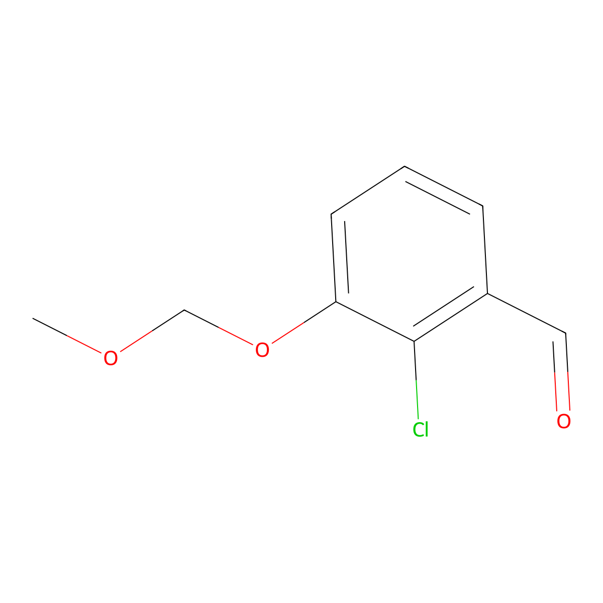 2-Chloro-3-(methoxymethoxy)benzaldehyde molecular structure, CAS 1871198-46-7