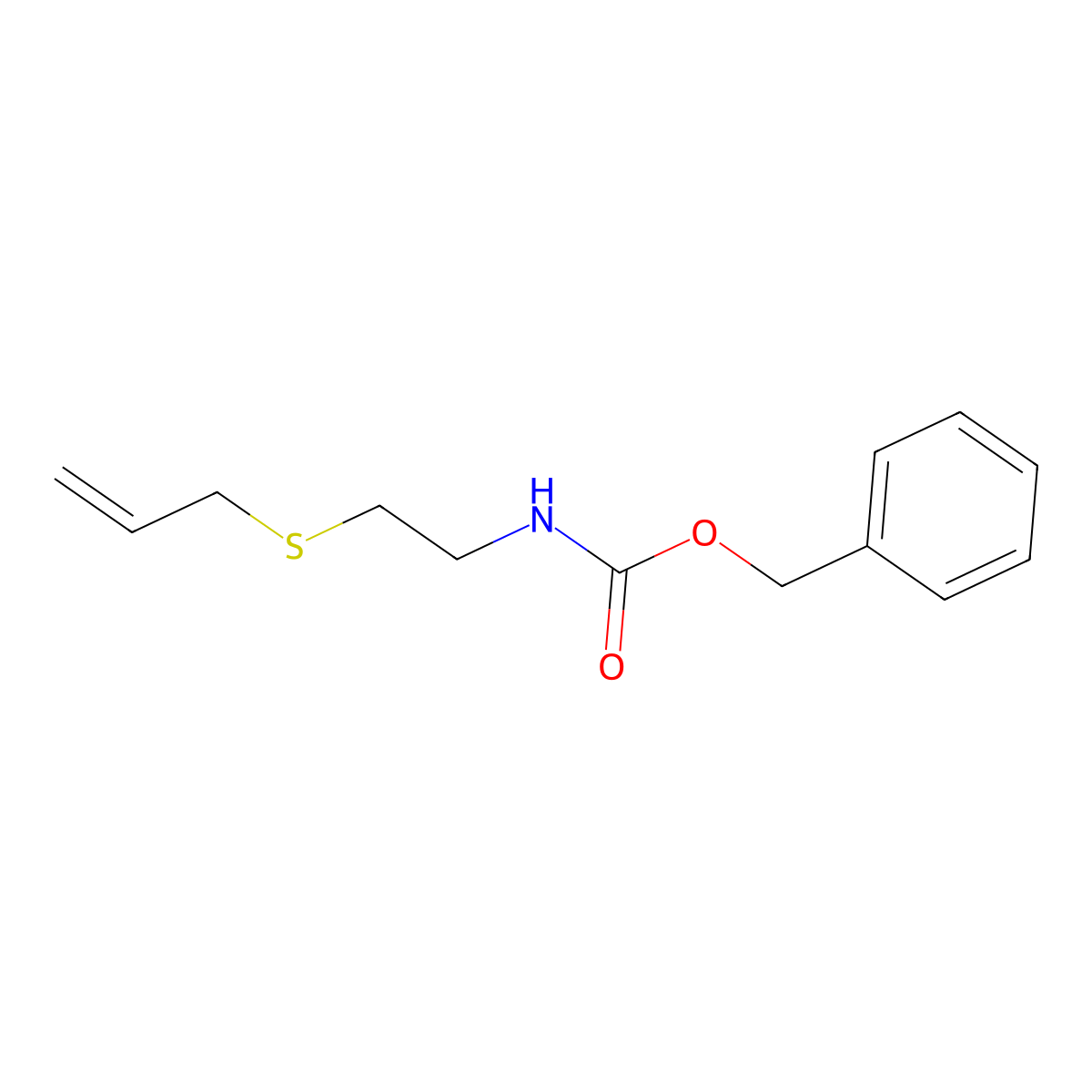 benzyl N-[2-(prop-2-en-1-ylsulfanyl)ethyl]carbamate molecular structure, CAS 1871245-26-9
