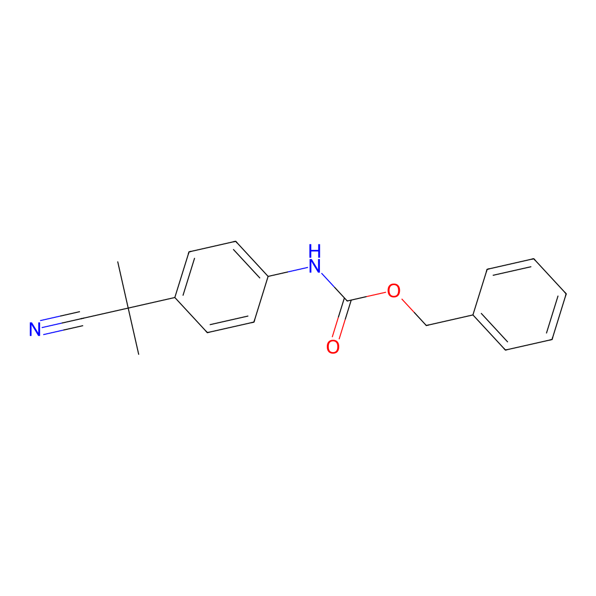 benzyl N-[4-(1-cyano-1-methylethyl)phenyl]carbamate molecular structure, CAS 1871245-30-5