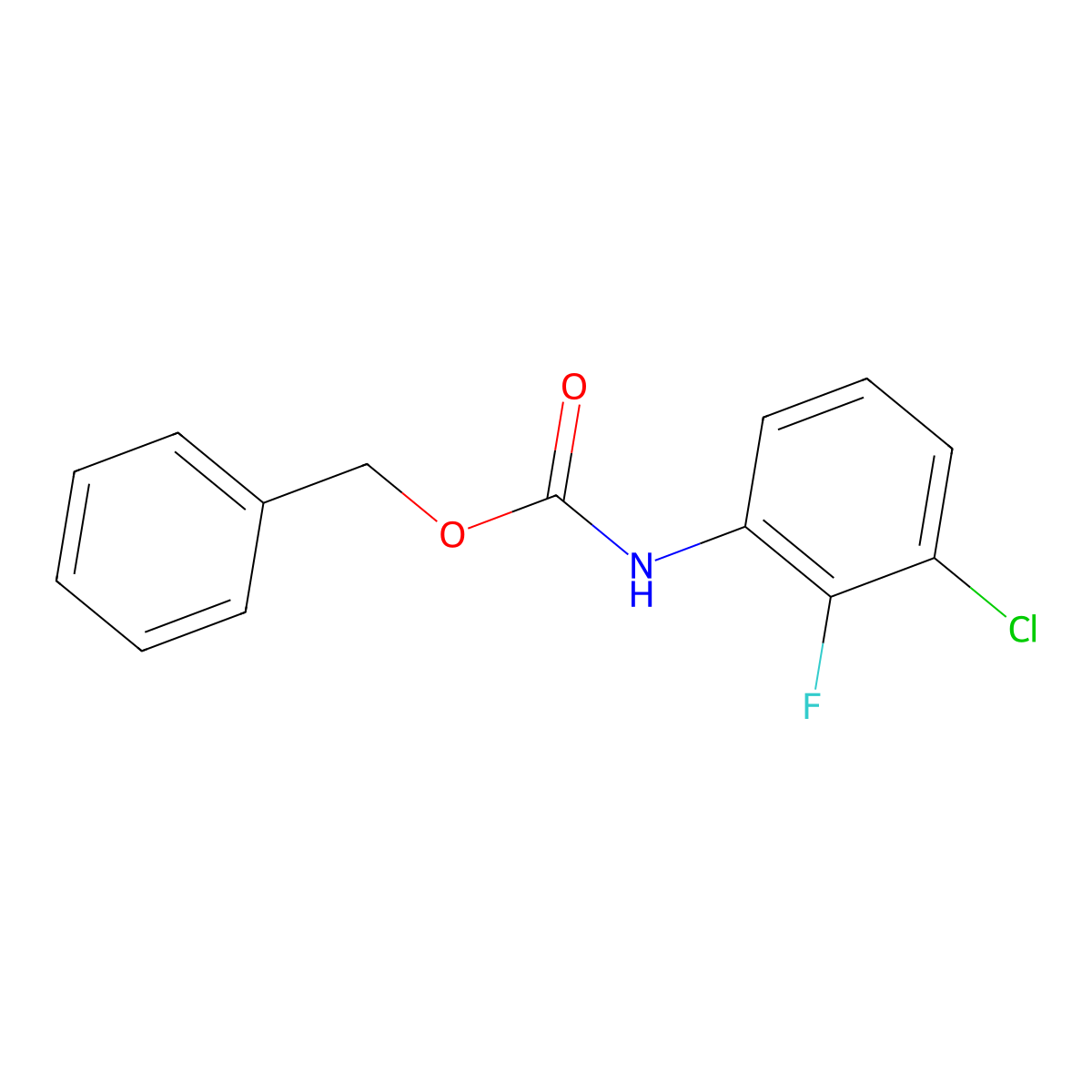 Benzyl N-(3-chloro-2-fluorophenyl)carbamate molecular structure, CAS 1871276-18-4