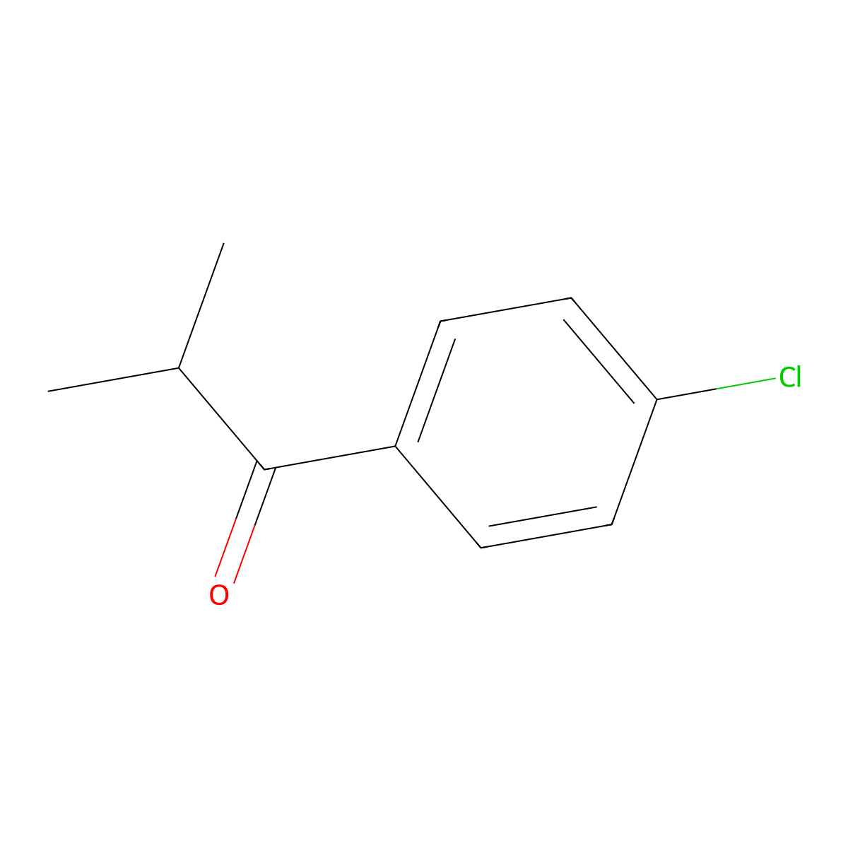 1-(4-Chlorophenyl)-2-methylpropan-1-one molecular structure, CAS 18713-58-1