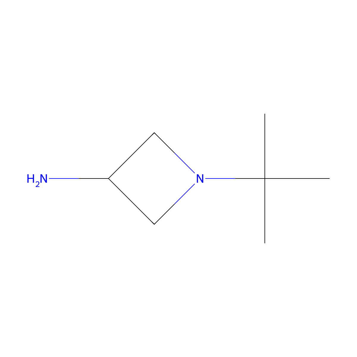 1-Tert-butylazetidin-3-amine molecular structure, CAS 18713-70-7