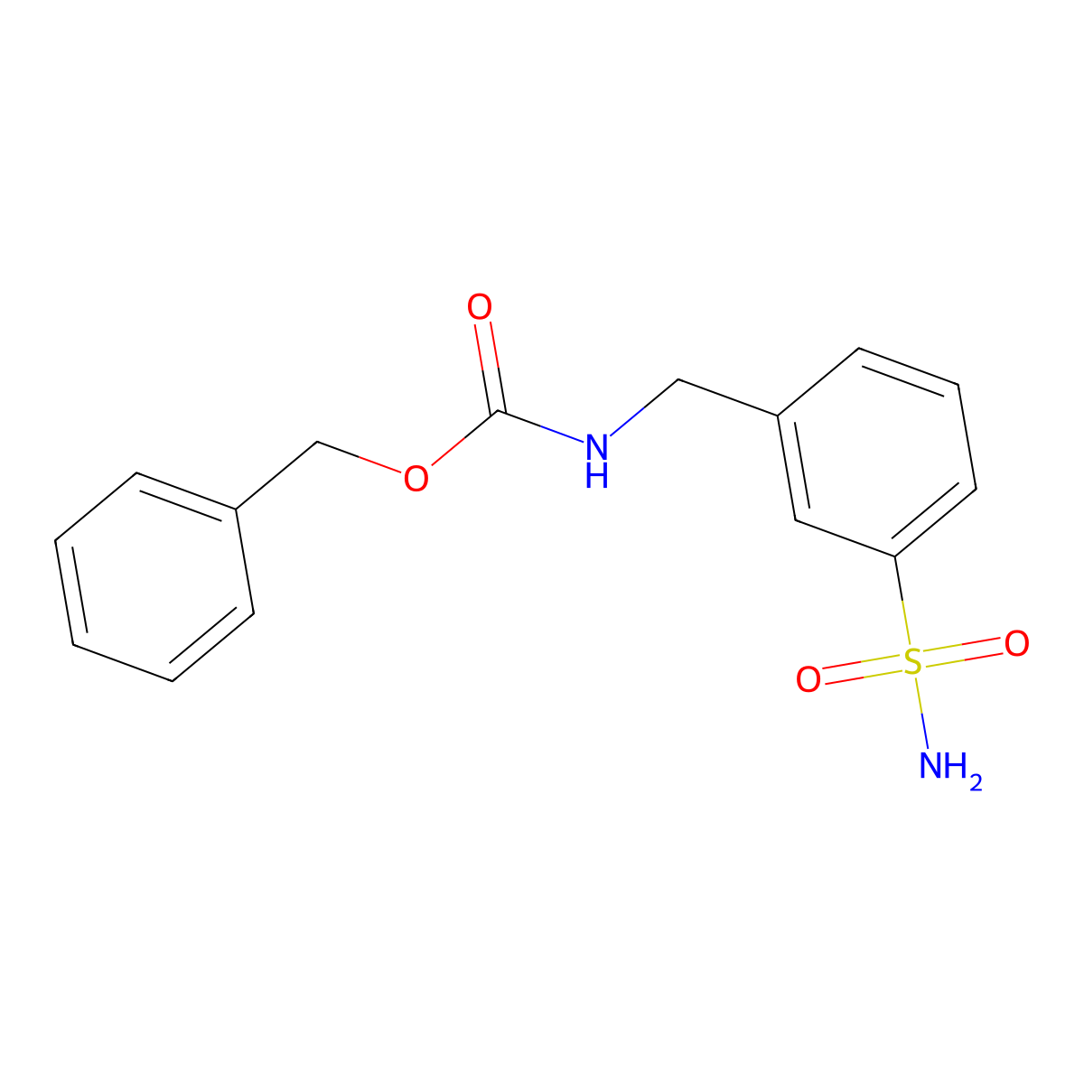 benzyl N-[(3-sulfamoylphenyl)methyl]carbamate molecular structure, CAS 1871308-68-7