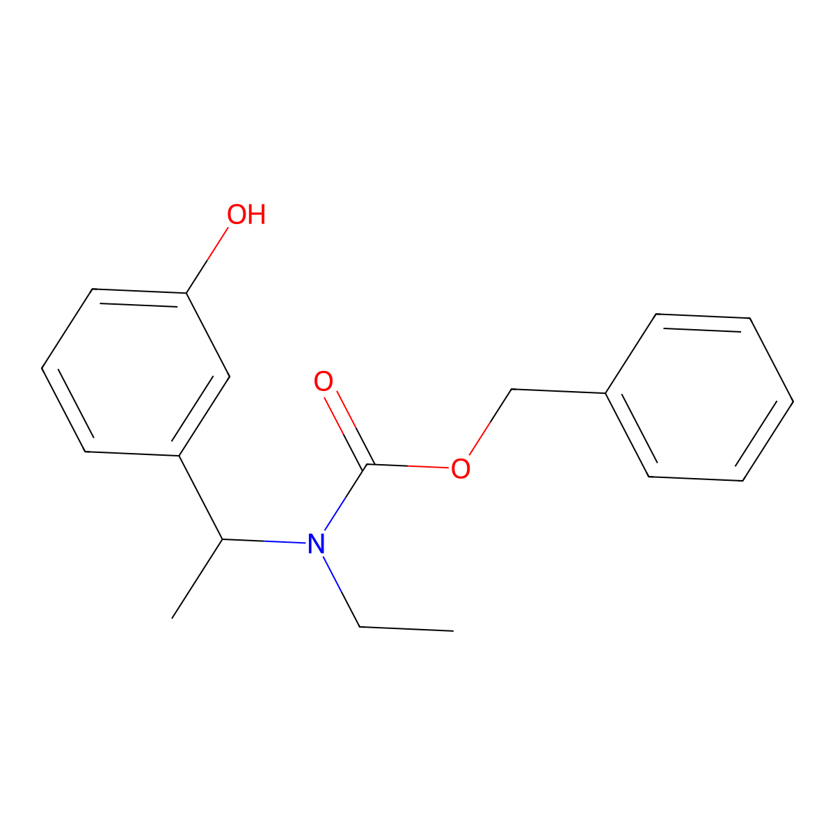 benzyl N-ethyl-N-[1-(3-hydroxyphenyl)ethyl]carbamate molecular structure, CAS 1871324-96-7