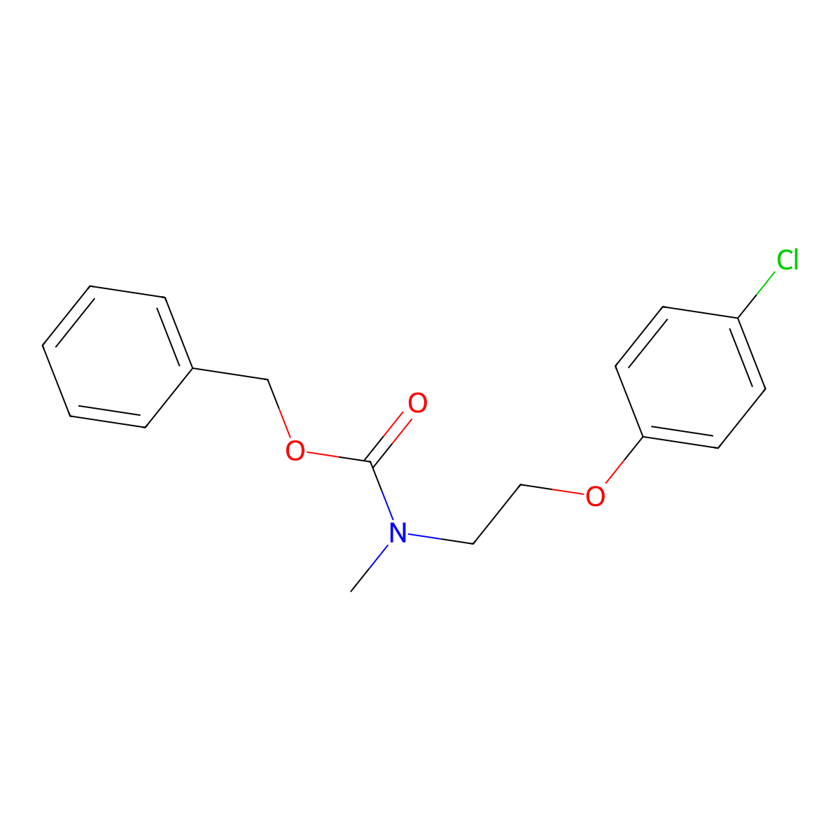 benzyl N-[2-(4-chlorophenoxy)ethyl]-N-methylcarbamate molecular structure, CAS 1871325-00-6