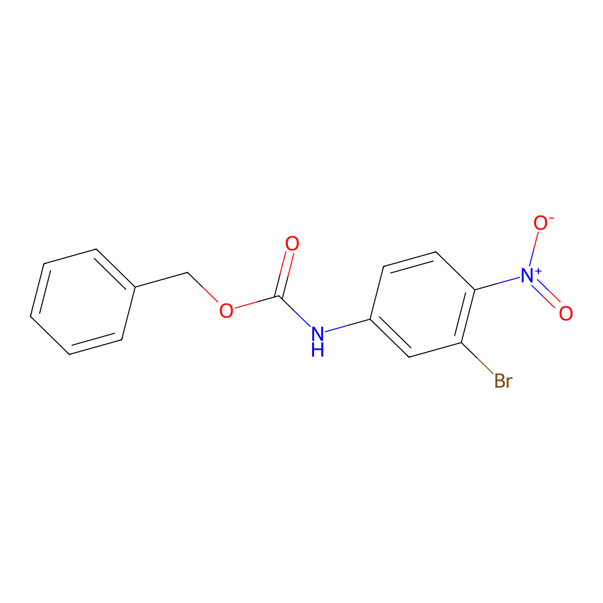 benzyl N-(3-bromo-4-nitrophenyl)carbamate molecular structure, CAS 1871340-62-3