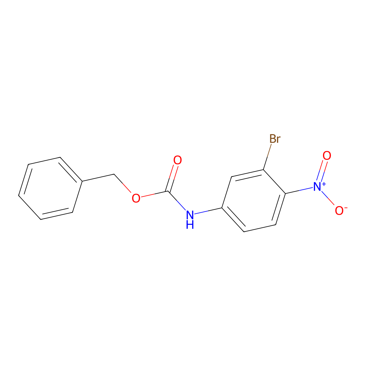 benzyl N-(3-bromo-4-nitrophenyl)carbamate molecular structure, CAS 1871340-62-3