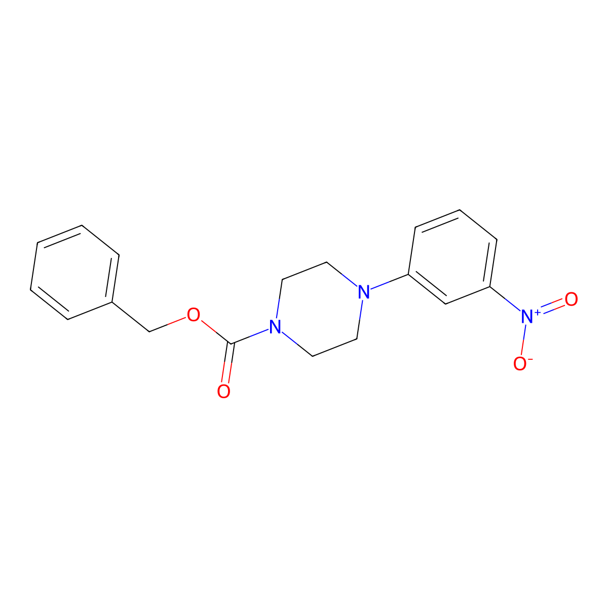 Benzyl 4-(3-nitrophenyl)piperazine-1-carboxylate molecular structure, CAS 1871354-41-4