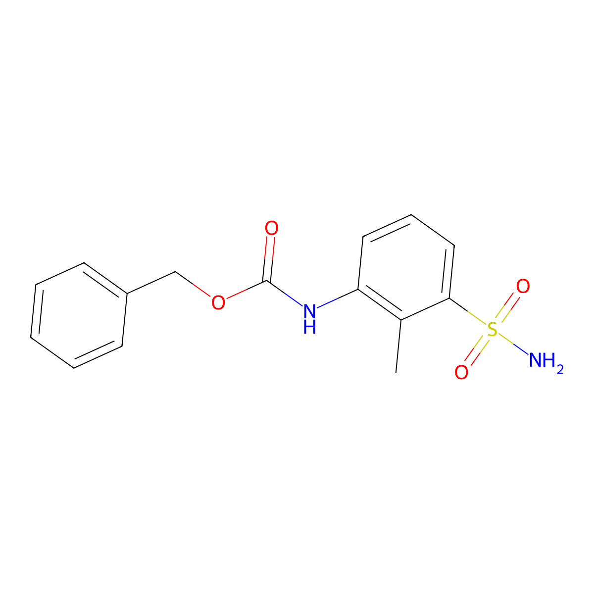 benzyl N-(2-methyl-3-sulfamoylphenyl)carbamate molecular structure, CAS 1871373-12-4