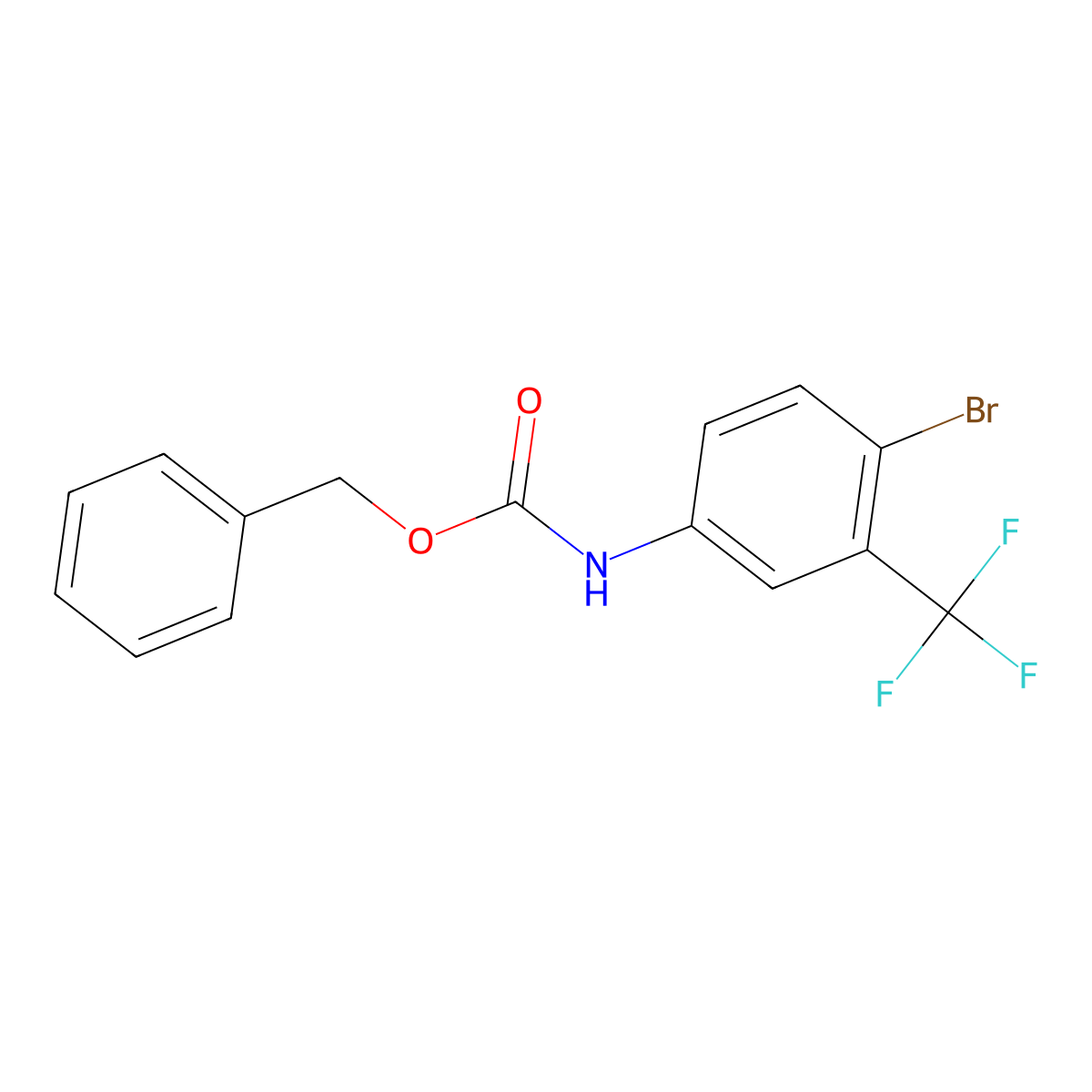 benzyl N-[4-bromo-3-(trifluoromethyl)phenyl]carbamate molecular structure, CAS 1871387-96-0