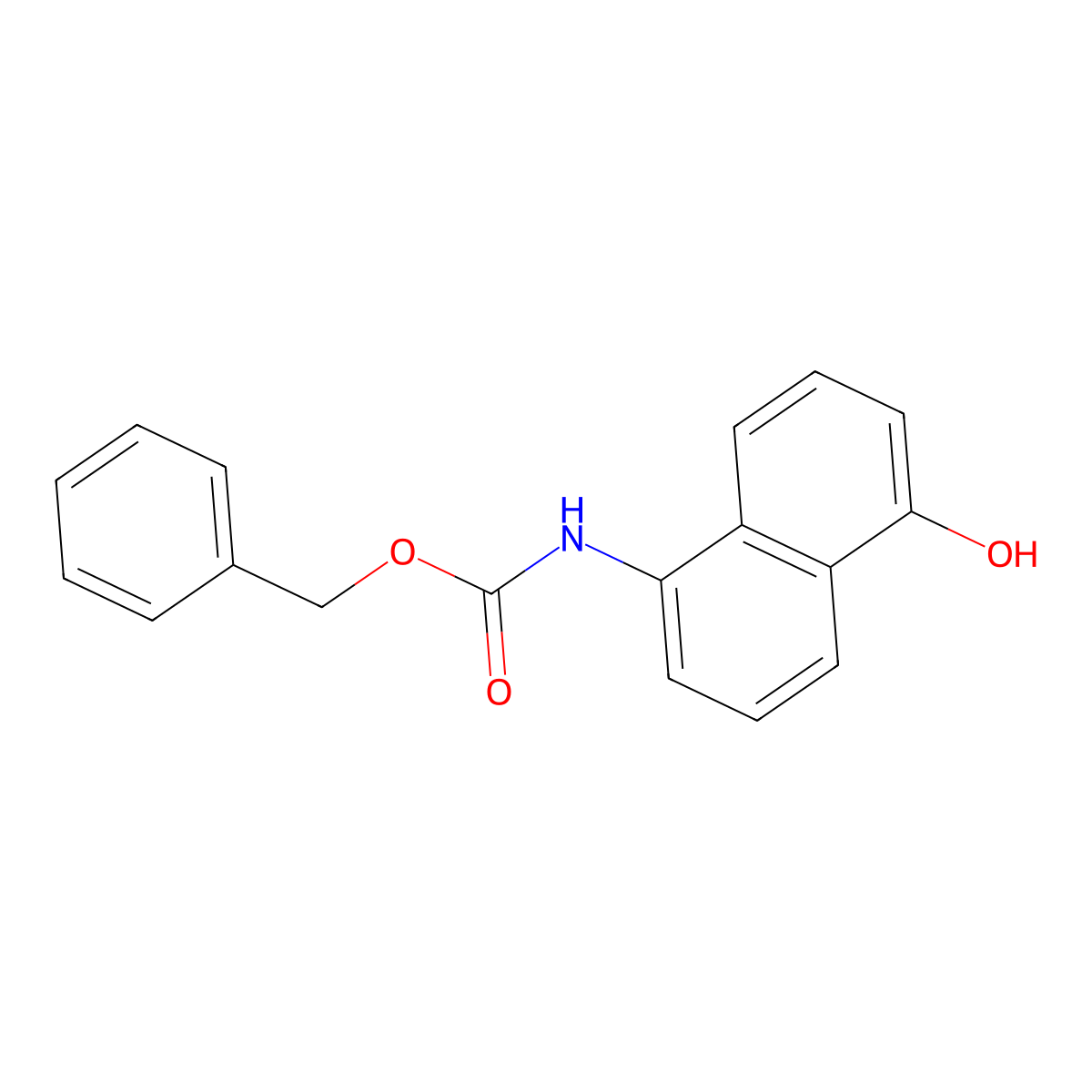 benzyl N-(5-hydroxynaphthalen-1-yl)carbamate molecular structure, CAS 1871388-04-3