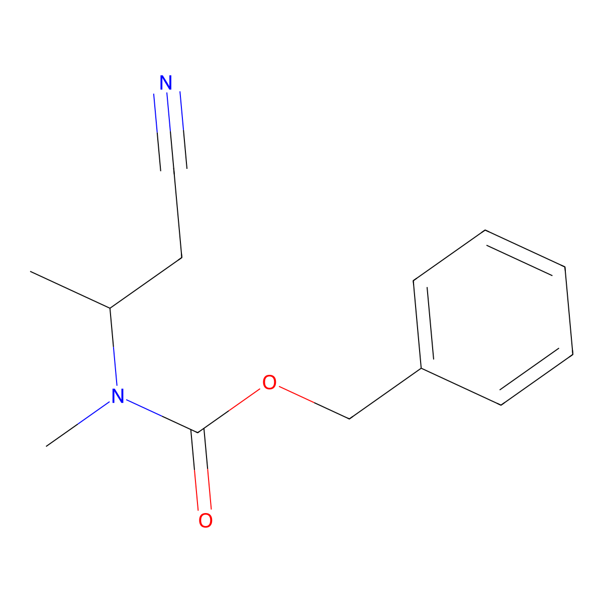 benzyl N-(1-cyanopropan-2-yl)-N-methylcarbamate molecular structure, CAS 1871388-76-9