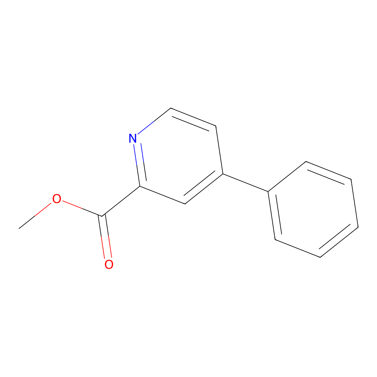 Methyl 4-phenylpyridine-2-carboxylate molecular structure, CAS 18714-17-5