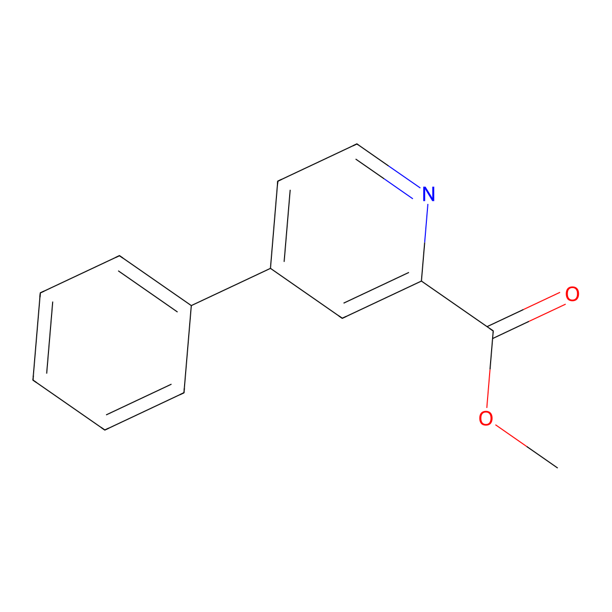 Methyl 4-phenylpyridine-2-carboxylate molecular structure, CAS 18714-17-5