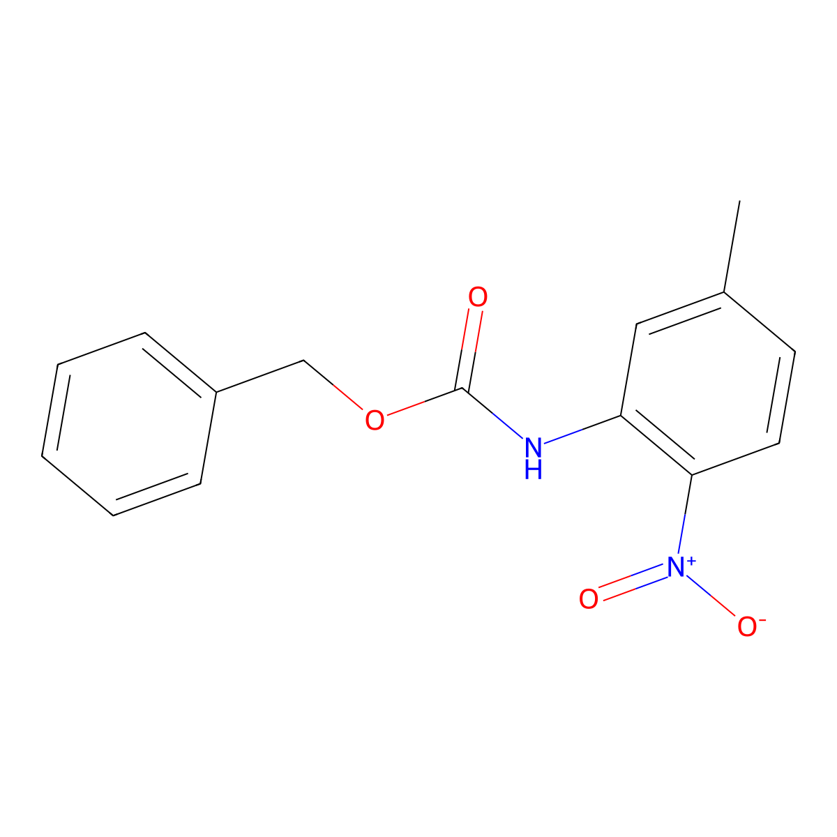 benzyl N-(5-methyl-2-nitrophenyl)carbamate molecular structure, CAS 1871405-64-9