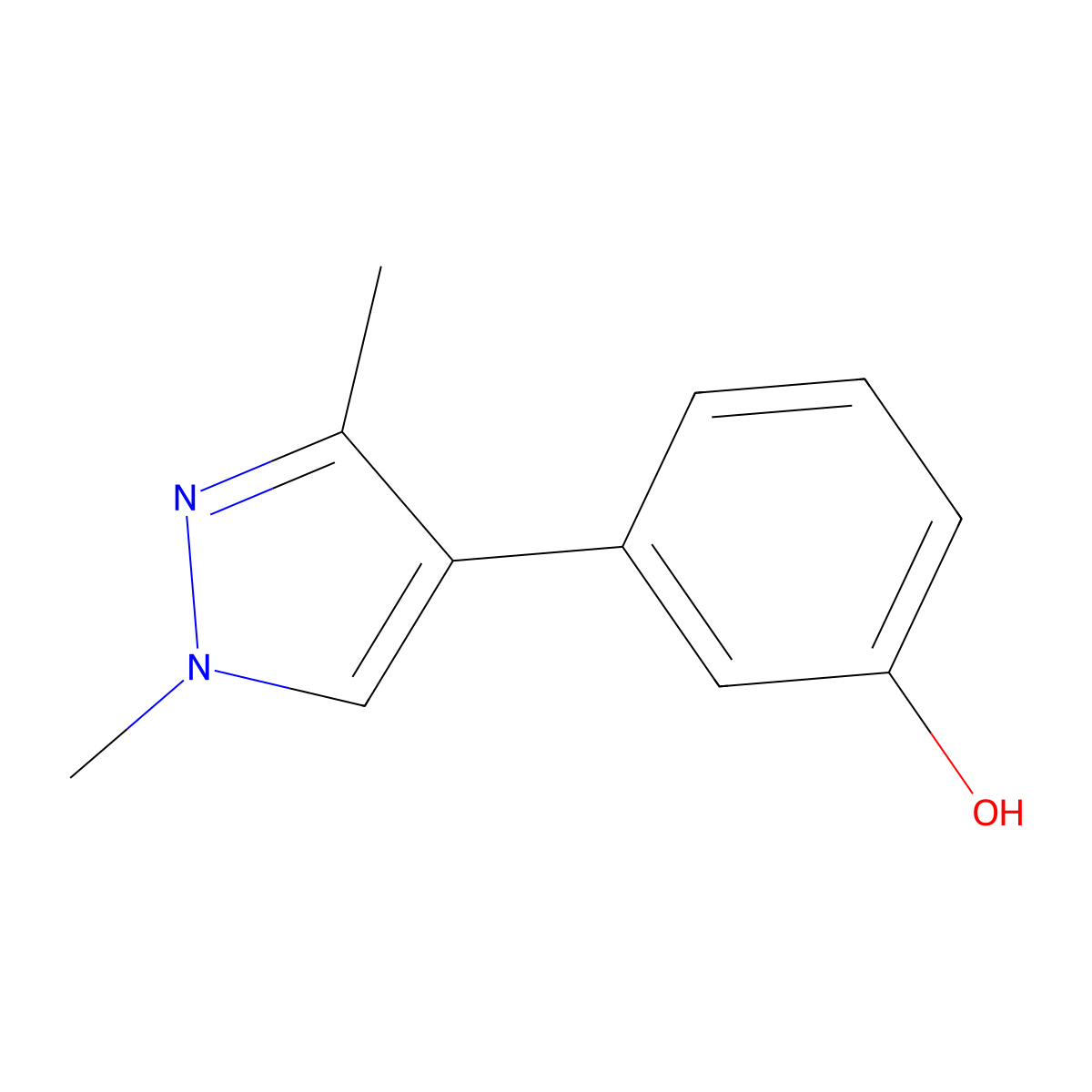 3-(1,3-Dimethyl-1H-pyrazol-4-yl)phenol molecular structure, CAS 1871405-98-9