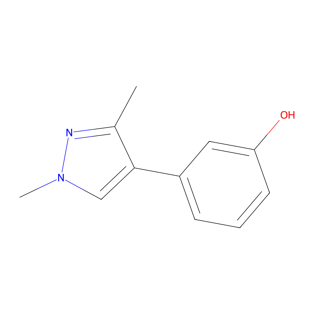 3-(1,3-Dimethyl-1H-pyrazol-4-yl)phenol molecular structure, CAS 1871405-98-9