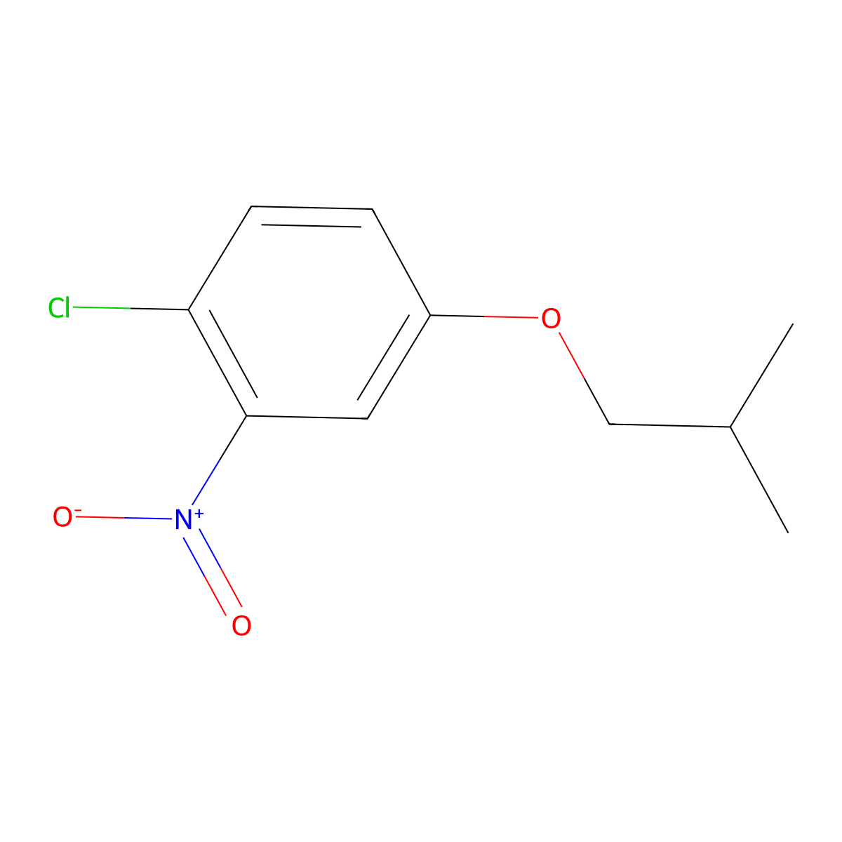 1-Chloro-4-(2-methylpropoxy)-2-nitrobenzene molecular structure, CAS 1871411-98-1