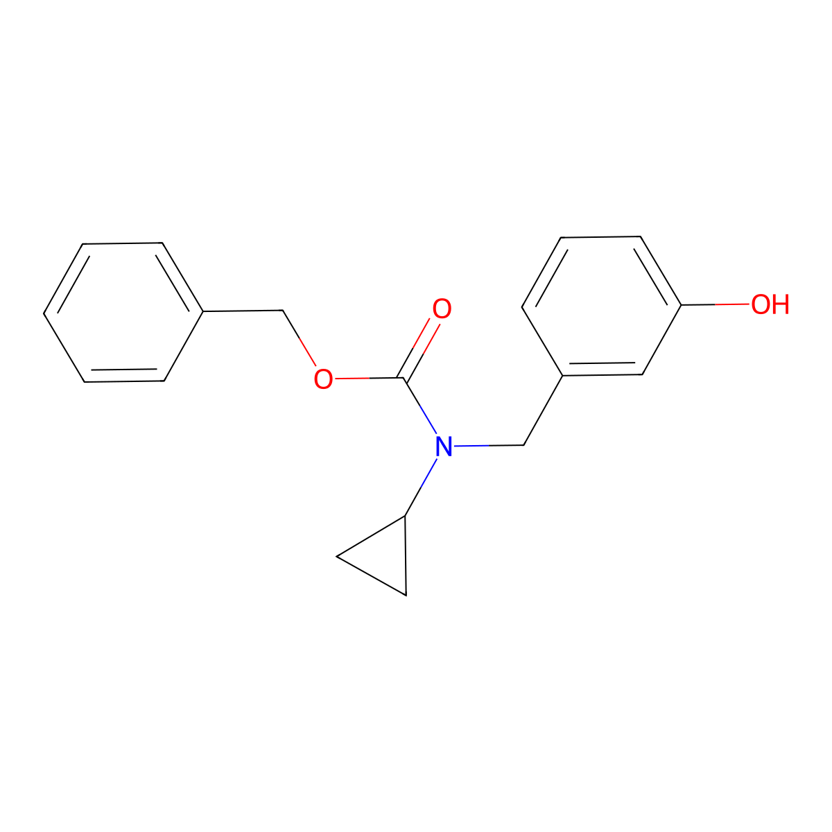benzyl N-cyclopropyl-N-[(3-hydroxyphenyl)methyl]carbamate molecular structure, CAS 1871422-26-2