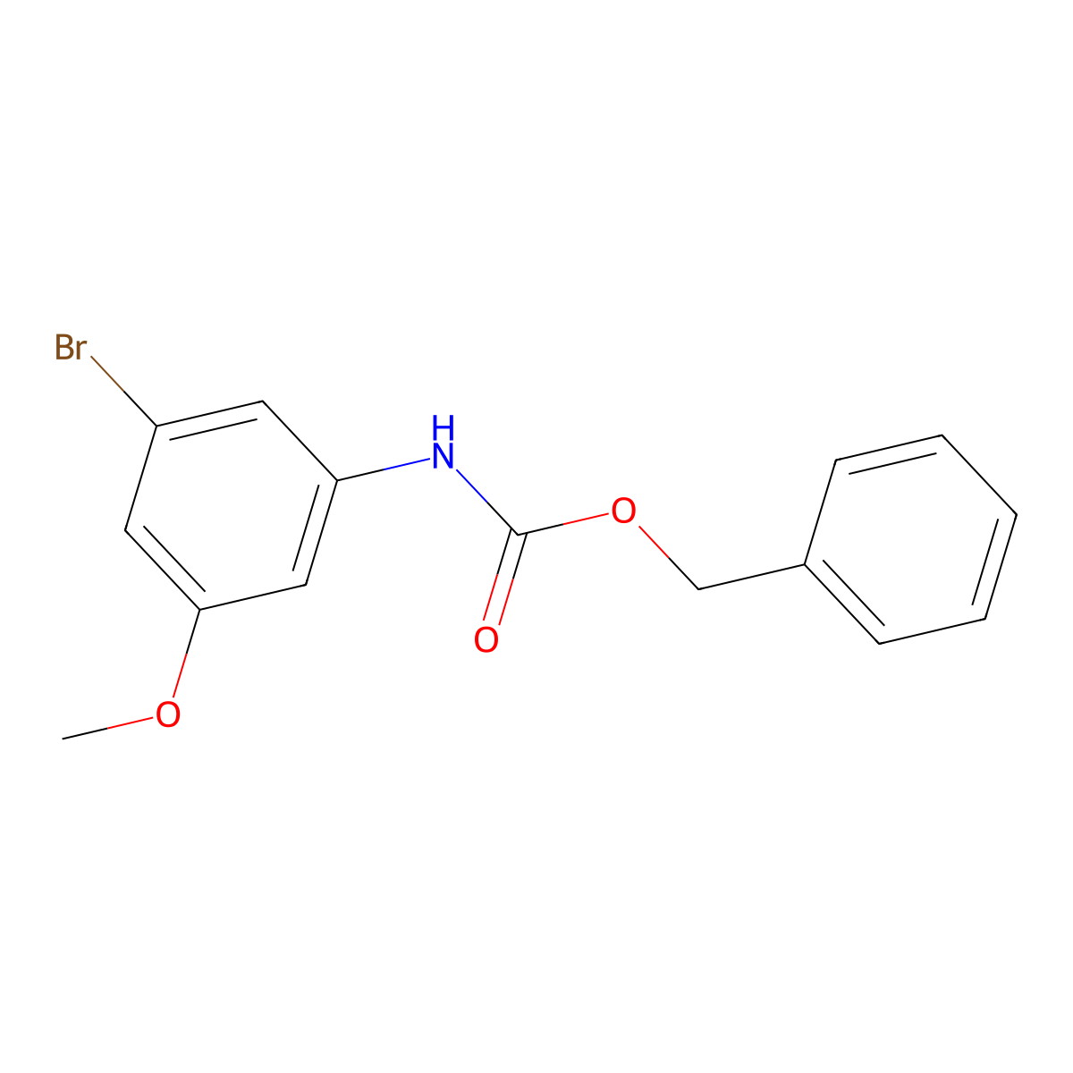 benzyl N-(3-bromo-5-methoxyphenyl)carbamate molecular structure, CAS 1871422-84-2
