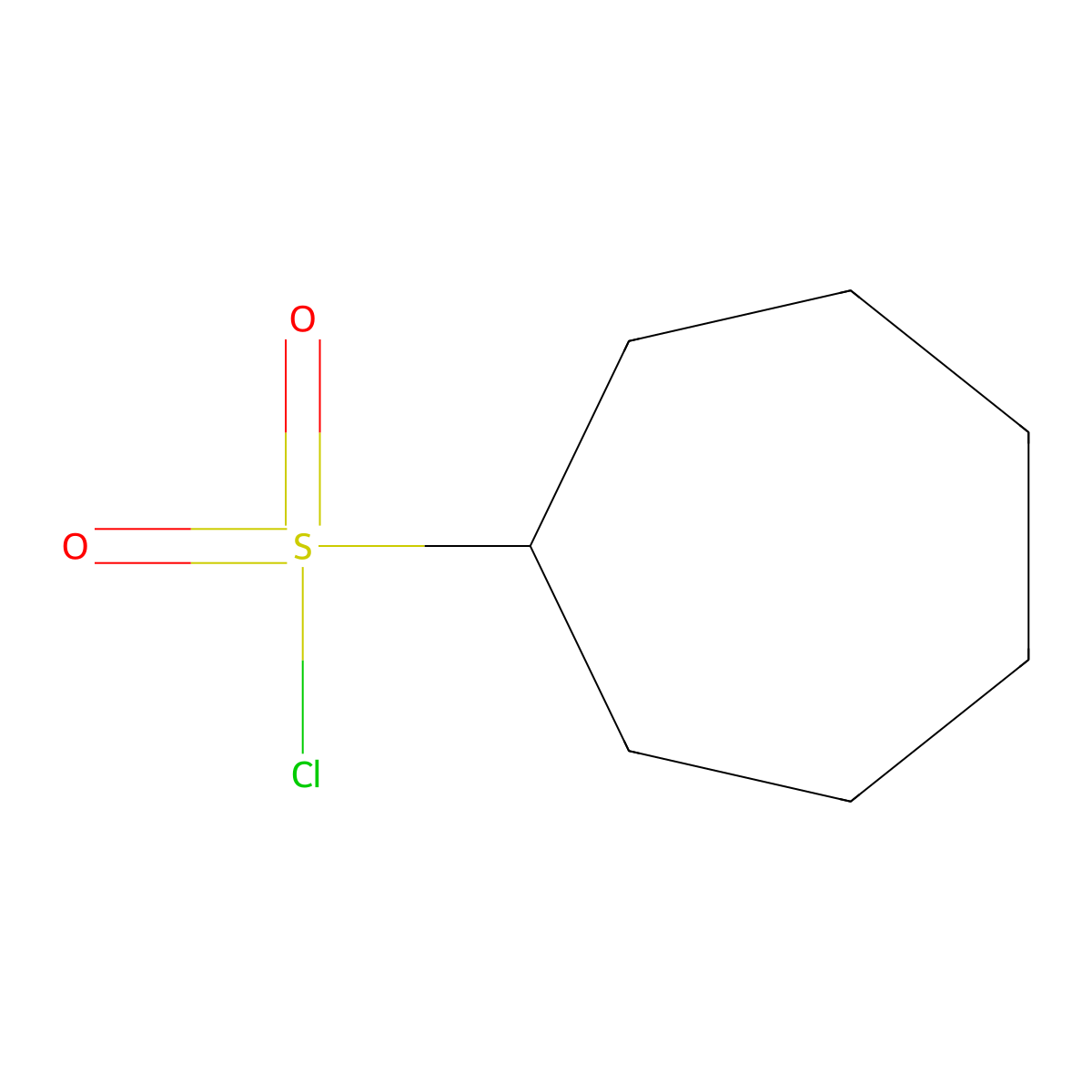 Cycloheptanesulfonyl chloride molecular structure, CAS 187143-10-8