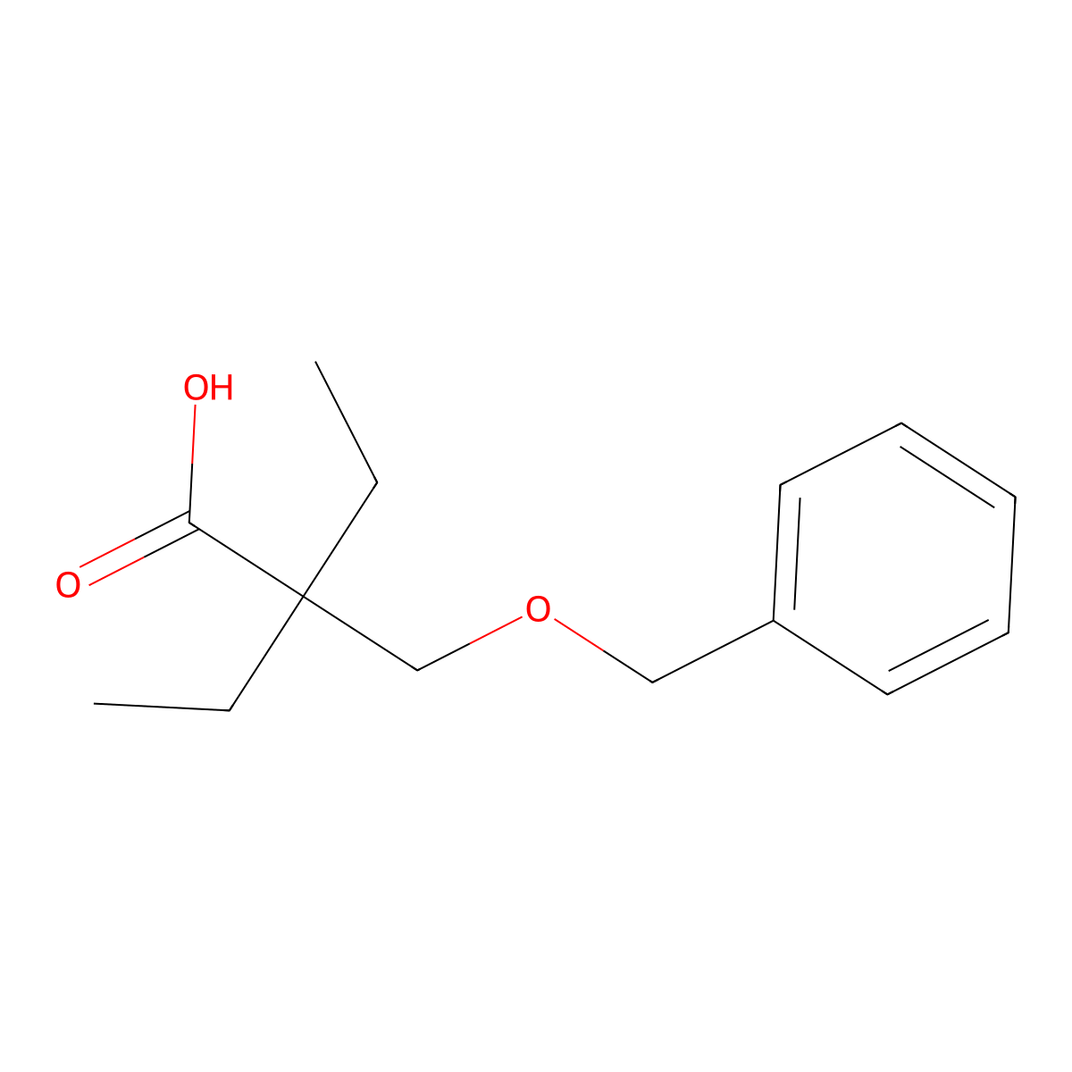 2-((Benzyloxy)methyl)-2-ethylbutanoic acid molecular structure, CAS 1871441-31-4