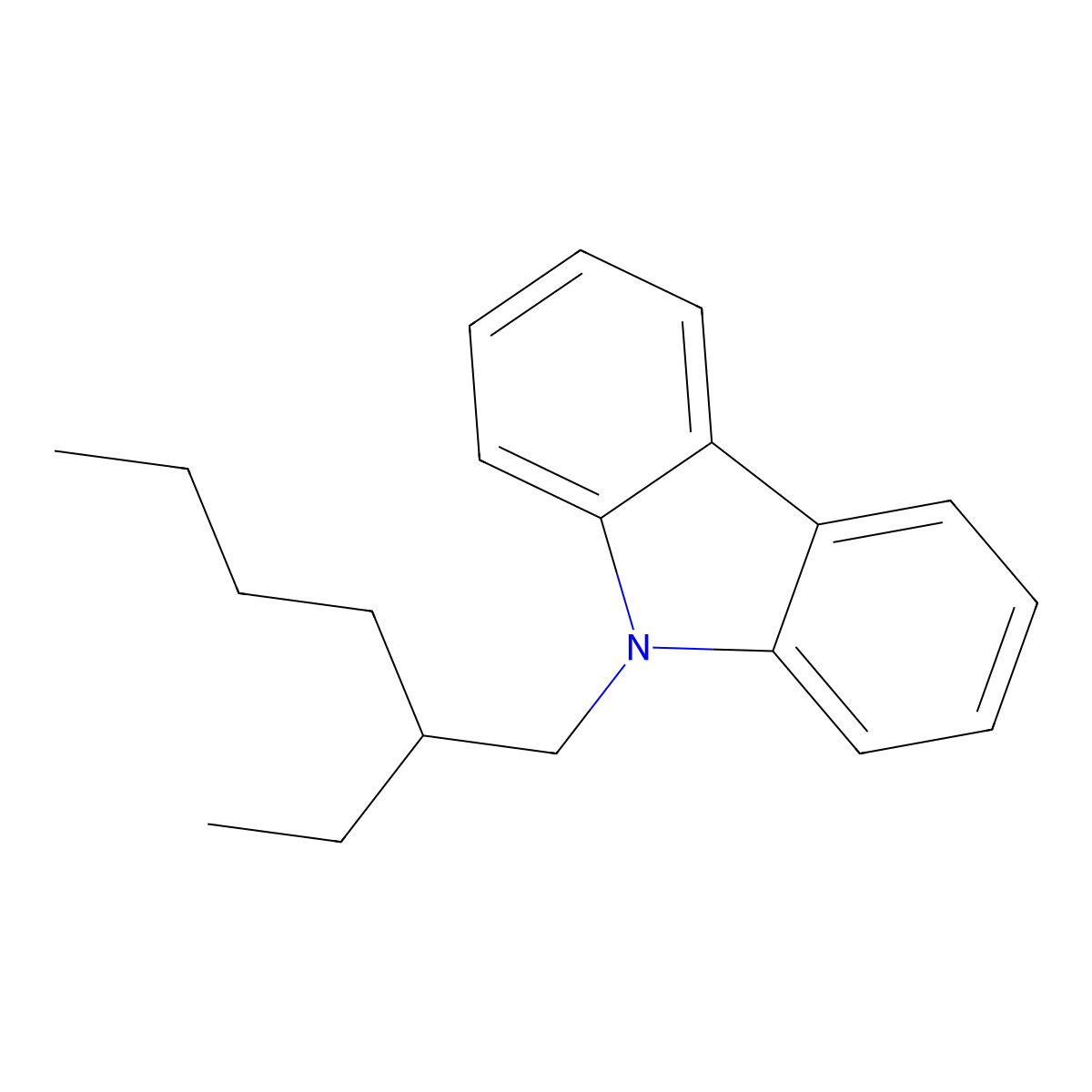 9-(2-Ethylhexyl)carbazole molecular structure, CAS 187148-77-2
