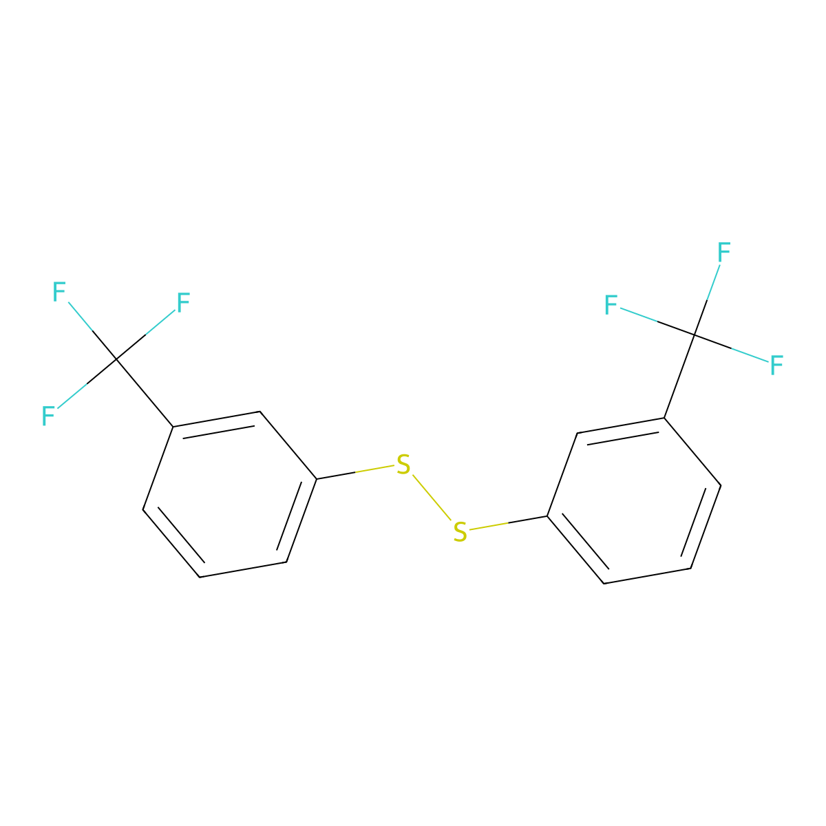 Bis-(3-trifluoromethylphenyl)disulfide molecular structure, CAS 18715-44-1