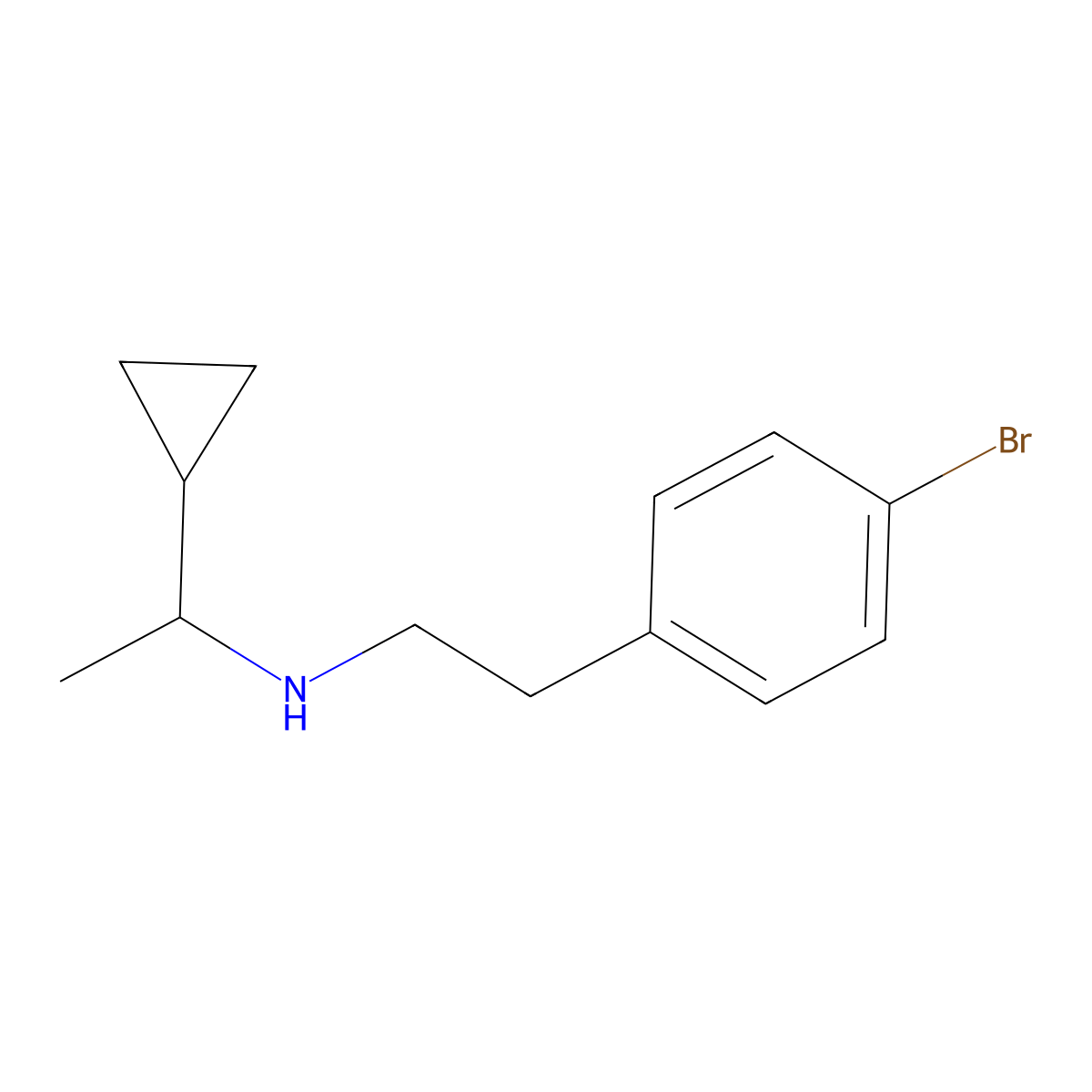 [2-(4-Bromophenyl)ethyl](1-cyclopropylethyl)amine molecular structure, CAS 1871571-28-6