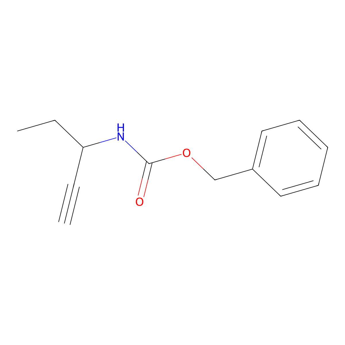 benzyl N-(pent-1-yn-3-yl)carbamate molecular structure, CAS 1871583-65-1
