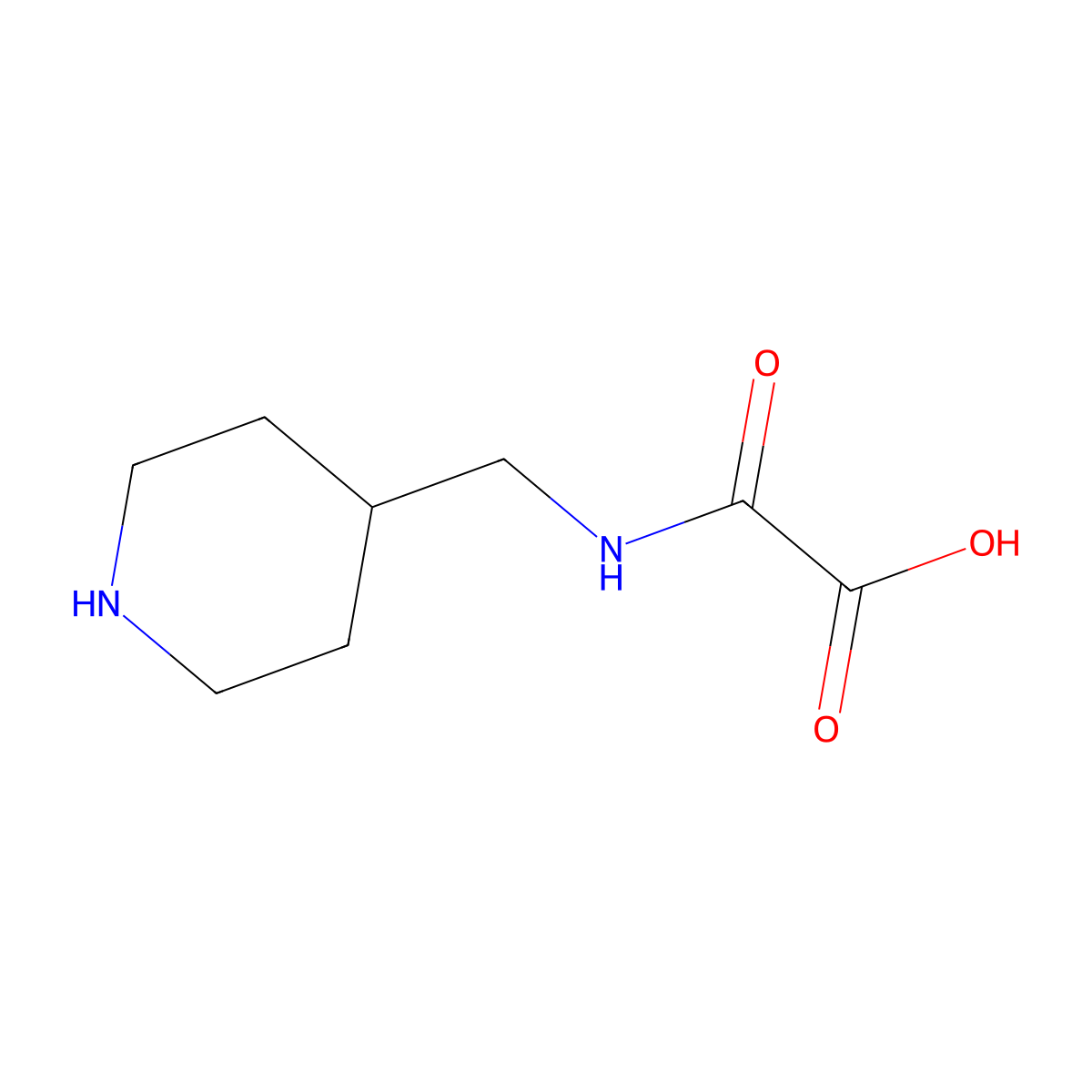 {[(Piperidin-4-yl)methyl]carbamoyl}formic acid molecular structure, CAS 1871624-89-3