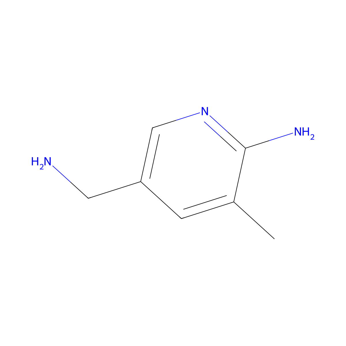 6-Amino-5-methyl-3-pyridinemethanamine molecular structure, CAS 187163-76-4