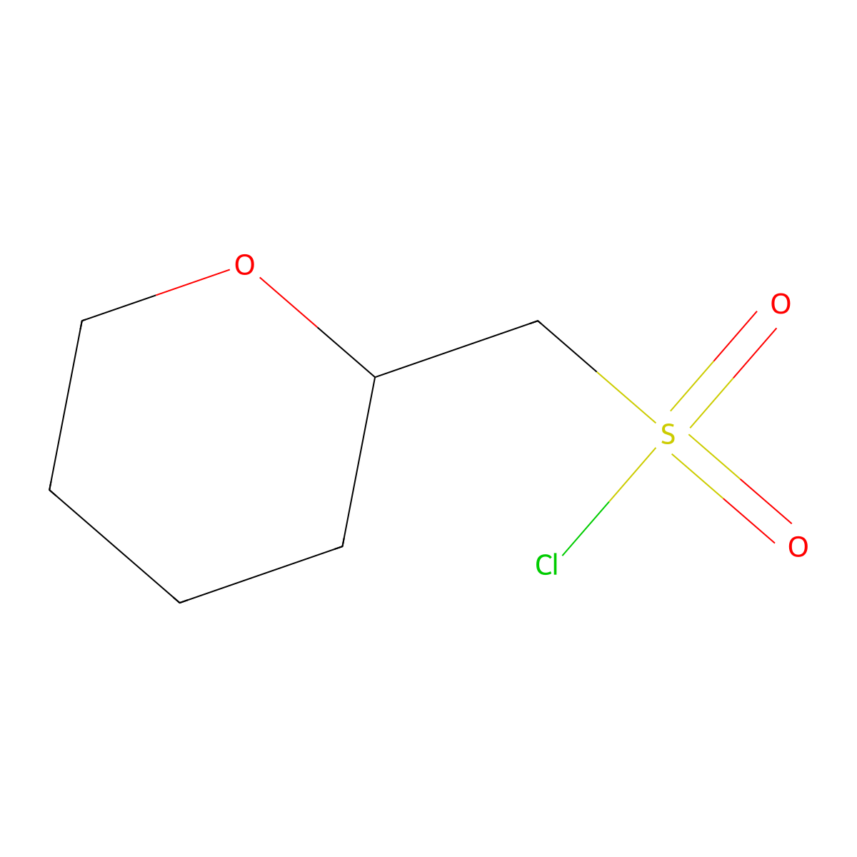 (Oxan-2-yl)methanesulfonyl chloride molecular structure, CAS 187164-16-5