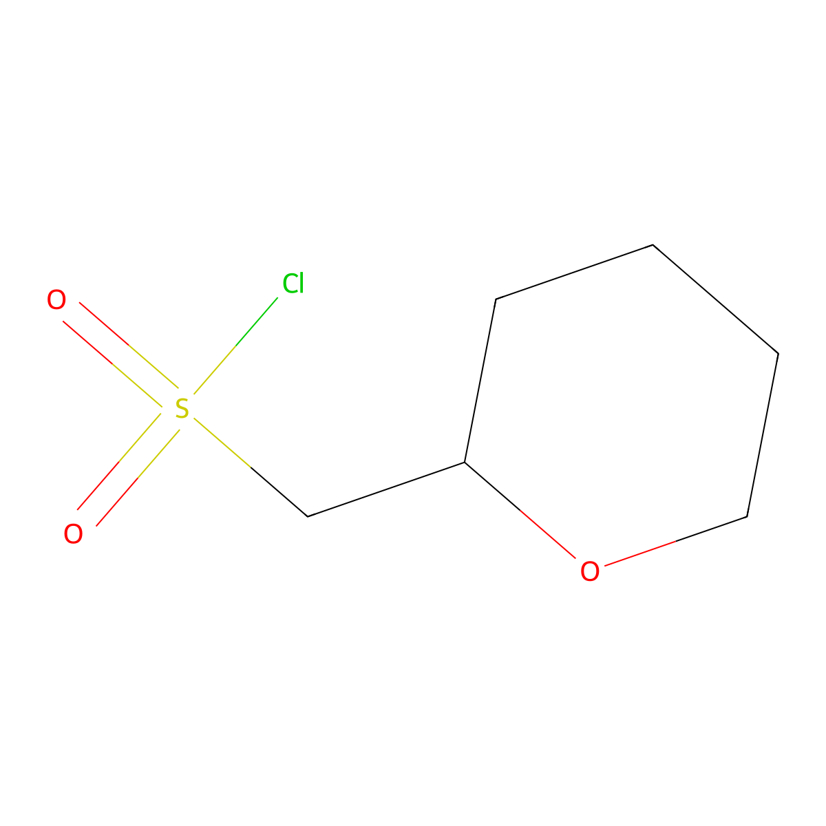 (Oxan-2-yl)methanesulfonyl chloride molecular structure, CAS 187164-16-5