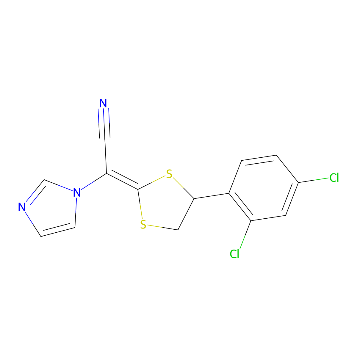 Luliconazole molecular structure, CAS 187164-19-8