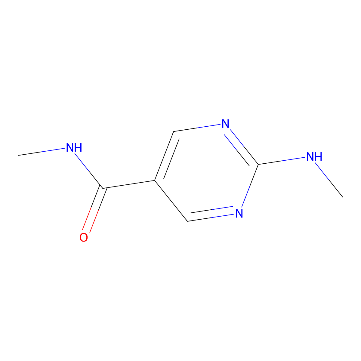 N-MEthyl-2-(methylamino)pyrimidine-5-carboxamide molecular structure, CAS 1871685-14-1