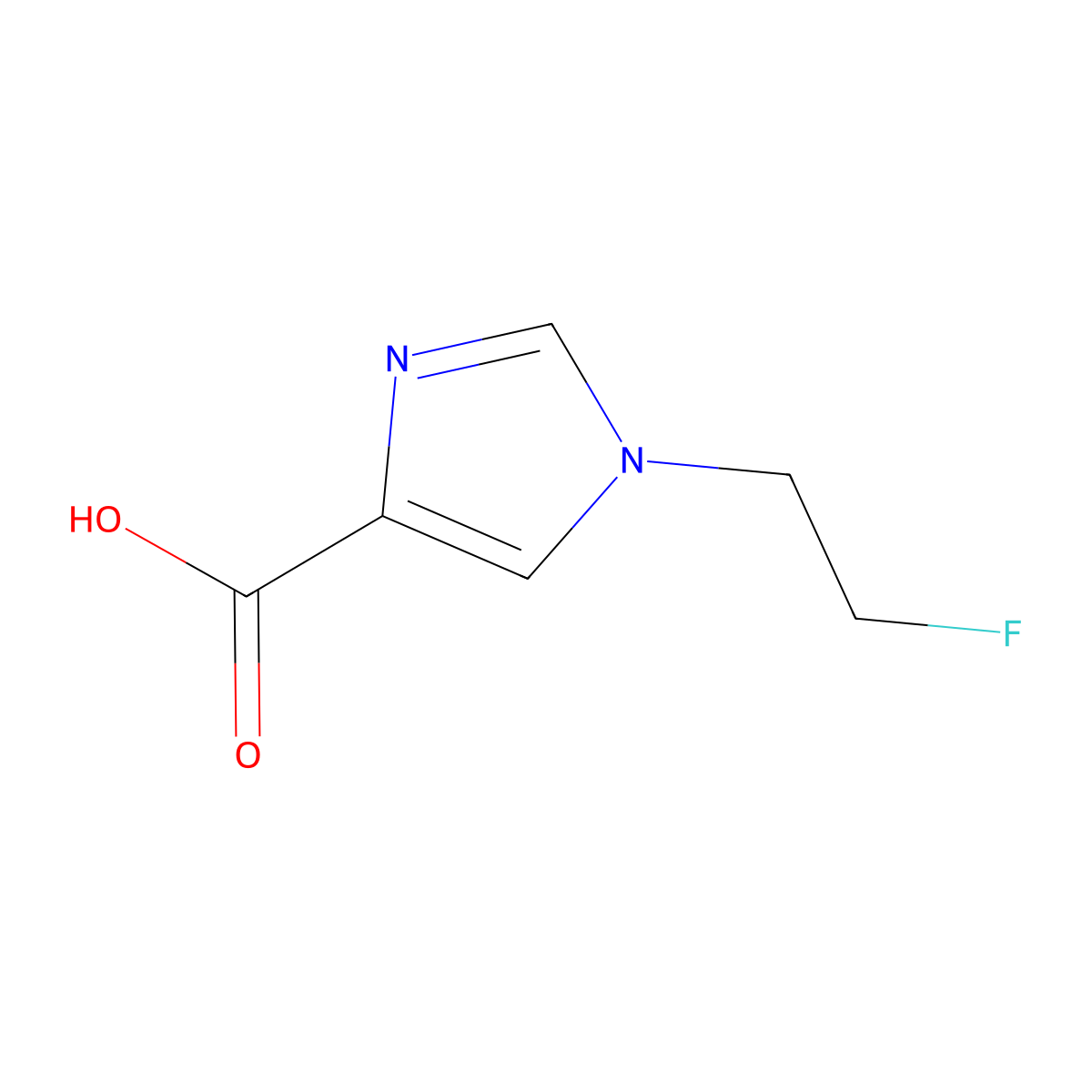 1-(2-fluoroethyl)-1H-imidazole-4-carboxylic acid molecular structure, CAS 1871692-96-4