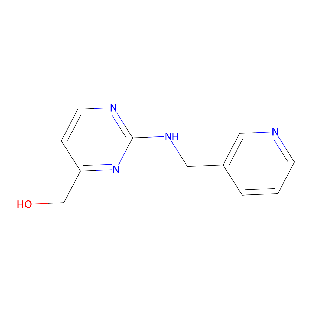 (2-{[(Pyridin-3-yl)methyl]amino}pyrimidin-4-yl)methanol molecular structure, CAS 1871694-95-9