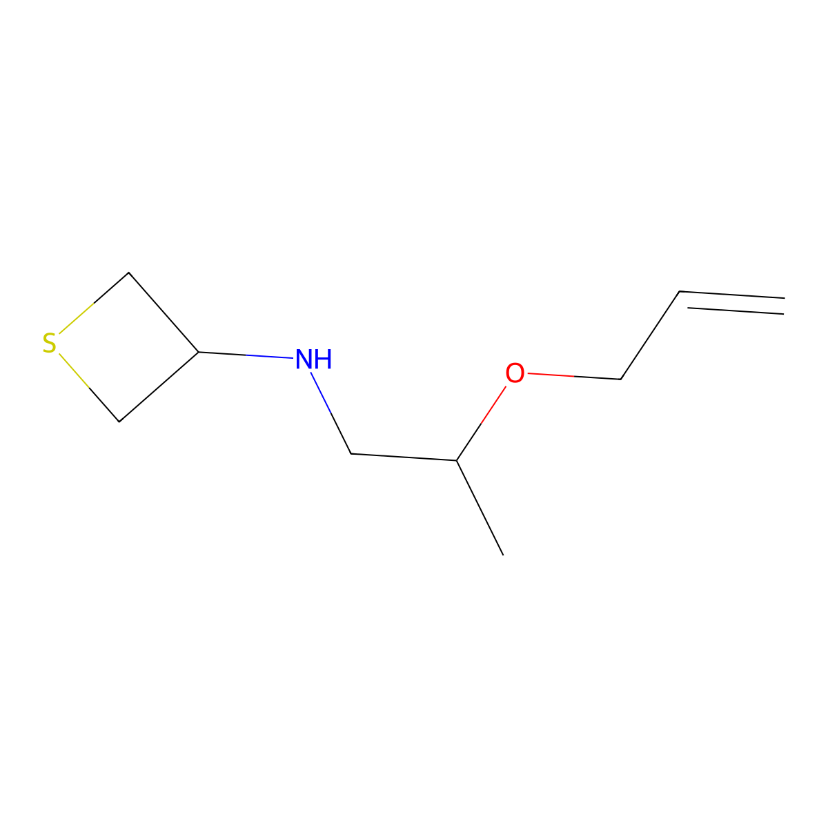 N-(2-(Allyloxy)propyl)thietan-3-amine molecular structure, CAS 1871698-98-4
