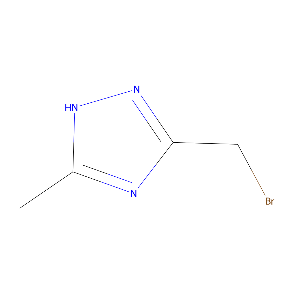 3-(bromomethyl)-5-methyl-4H-1,2,4-triazole molecular structure, CAS 1871699-72-7