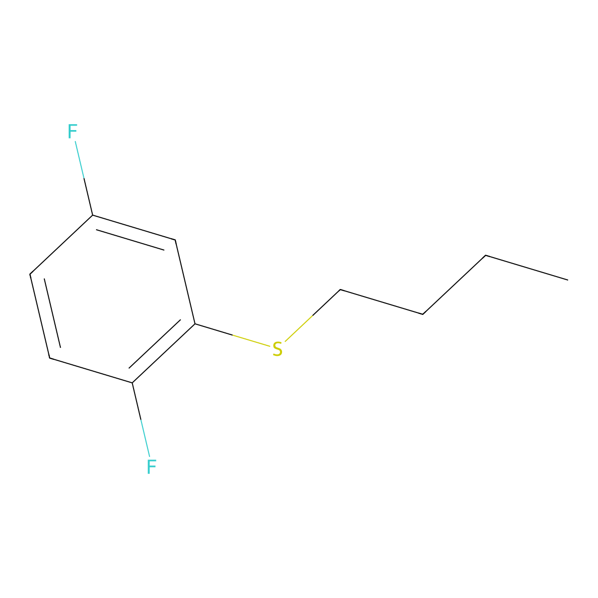 Butyl(2,5-difluorophenyl)sulfane molecular structure, CAS 1871718-10-3